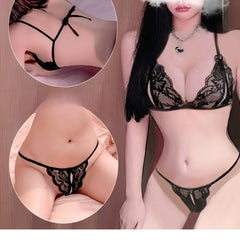 Sexy Lace Straps Three-Point Lingerie Set