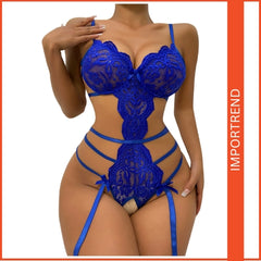 Women's Sexy Floral Lace Crotchless Teddy Bodysuit – Seductive & Elegant Lingerie