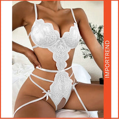 Women's Sexy Floral Lace Crotchless Teddy Bodysuit – Seductive & Elegant Lingerie