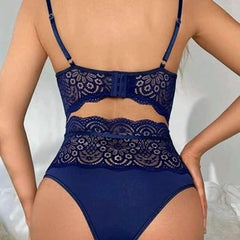 Mesh Lingerie Set - Crop Top & Garter Belt (Small)