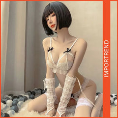 Women’s Mesh Lingerie Sheer Maid Bodysuit