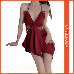 Seductive Nightdress with Underwear & Breast Pad & Robe Set