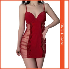Seductive Sheer Suspender Nightdress