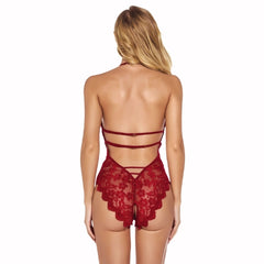 Spring Halter Neck With Backless Open Crotch Lingerie