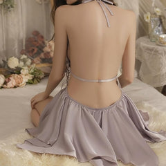 Seductive Nightdress with Underwear & Breast Pad & Robe Set