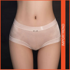 Shiny Ice Silk Seamless Brief Low-Waist Underwear