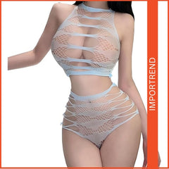 Sexy 2-Piece Lingerie Set – Sheer Mesh Top & Pants