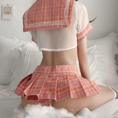 Student Erotic Lingerie, Plaid Short Skirt, Outfit
