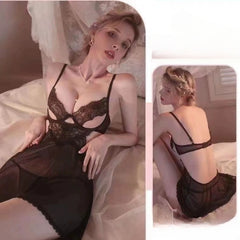 Sexy Lace Nightgown with Suspenders & Slim Fit