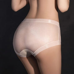 Shiny Ice Silk Seamless Brief Low-Waist Underwear