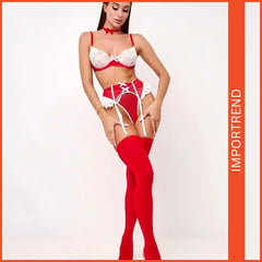 Women's Floral Lace Mesh Underwire Bra & Panty Lingerie Set