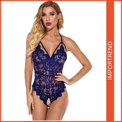 Spring Halter Neck With Backless Open Crotch Lingerie