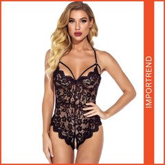 Spring Halter Neck With Backless Open Crotch Lingerie