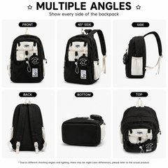 Casual Backpack for Women Nylon School Travel Laptop Bag