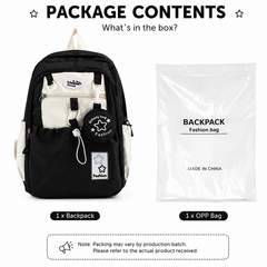 Casual Backpack for Women Nylon School Travel Laptop Bag