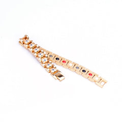 Titanium Steel Diamond Magnet Couple Bracelet