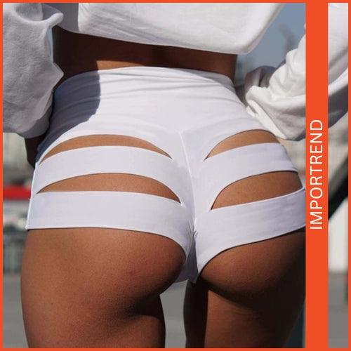Women's High Waist Cut-Out Hot Pants