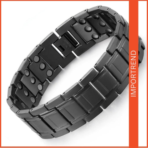 Magnetic Therapy Bracelet with Folding Clasp for Men's
