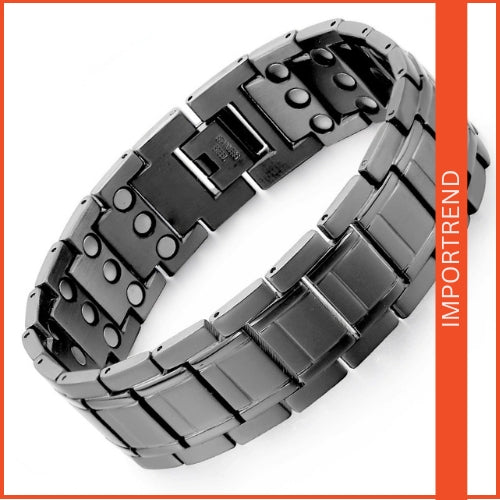 Magnetic Therapy Bracelet with Folding Clasp for Men's