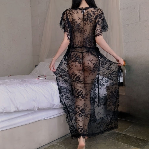 Lace Transparent Long Nightgown