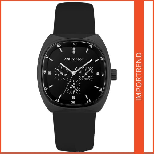 Multifunctional Quartz Men's Watch Thin Silicone Strap