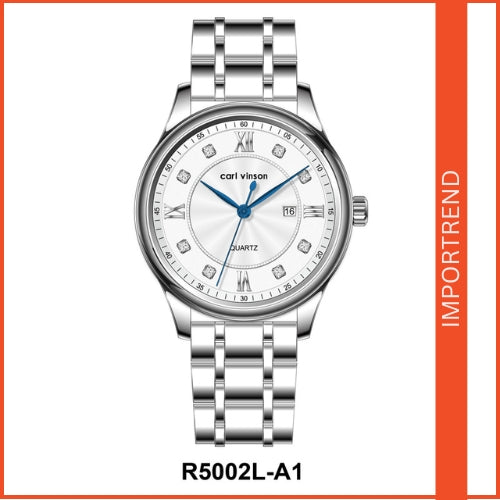 Women's Quartz Watch with Diamond Accents and Calendar Function