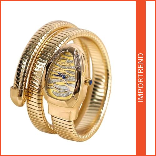 Women's Snake-Shaped Bracelet Watch