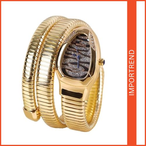 Women's Snake-Shaped Bracelet Watch