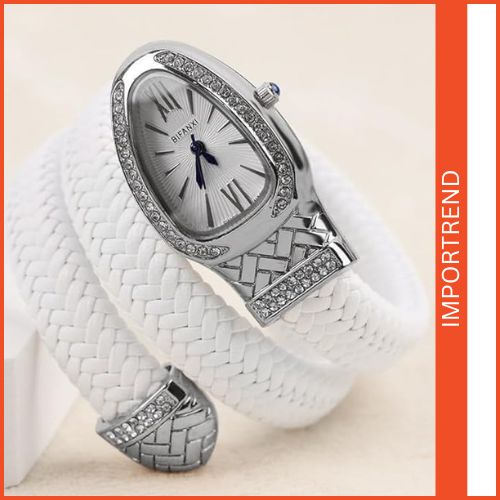 Women's Leather Strap Snake Watch