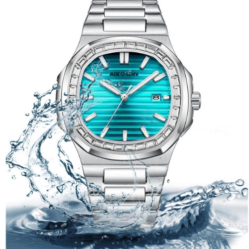 Men's Diamond Watch & Stainless Steel Strap
