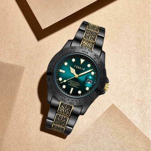 Men's Round Stainless Steel Watch