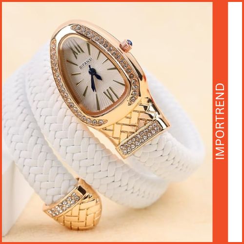Women's Leather Strap Snake Watch