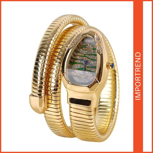 Women's Snake-Shaped Bracelet Watch