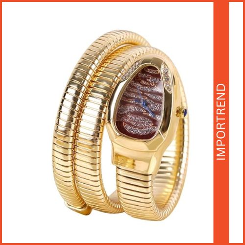 Women's Snake-Shaped Bracelet Watch
