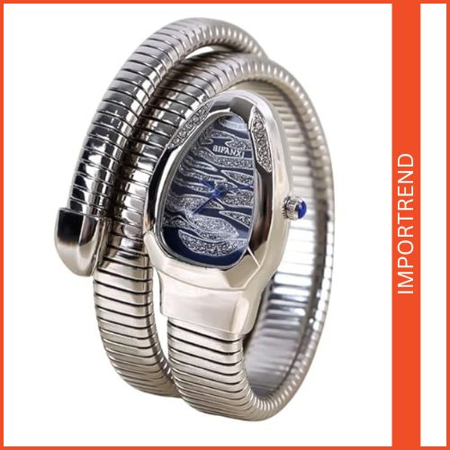 Women's Snake-Shaped Bracelet Watch