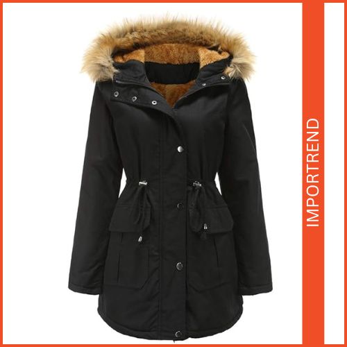 Fur Collar Hooded Jacket