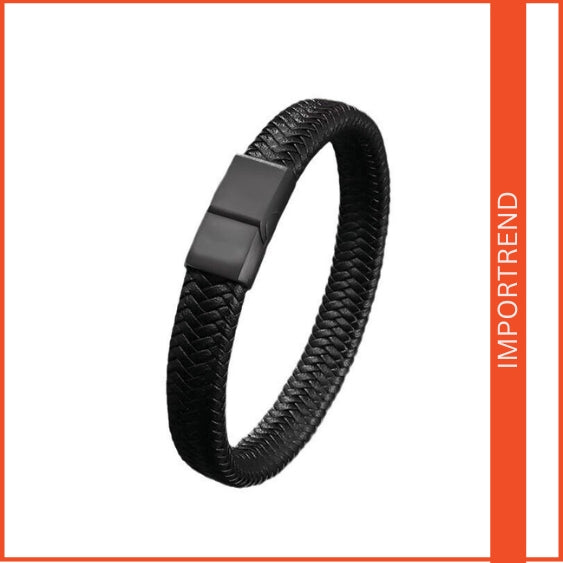 Men's Leather Magnetic Buckle Bracelet