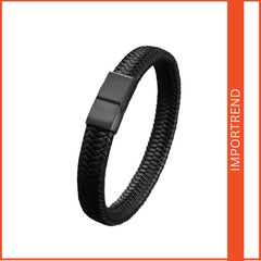 Men's Leather Magnetic Buckle Bracelet