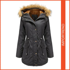 Fur Collar Hooded Jacket