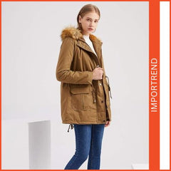 Fur Collar Hooded Jacket
