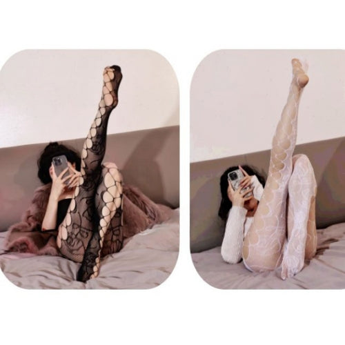 Sexy Hollow Rose Pantyhose Leggings