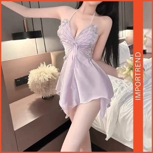 Seductive Nightdress with Underwear & Breast Pad & Robe Set