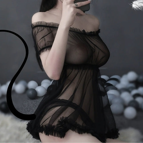 Transparent Mesh Lingerie Set Bold & Daring