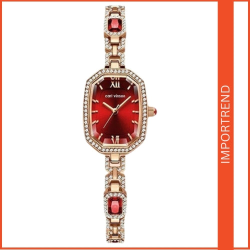 Diamond-Studded British Bracelet Watch for Women