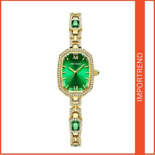 Diamond-Studded British Bracelet Watch for Women