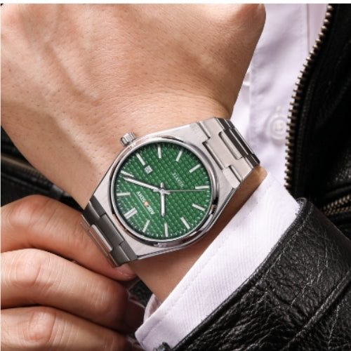 Men's Stainless Steel Band, Analog Display Watch