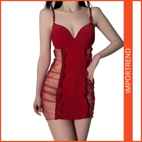 Seductive Sheer Suspender Nightdress