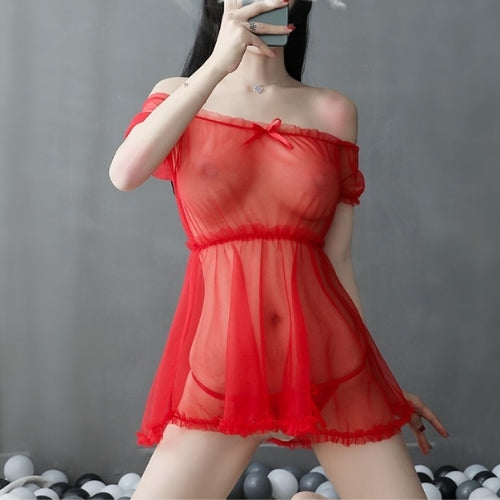 Transparent Mesh Lingerie Set Bold & Daring