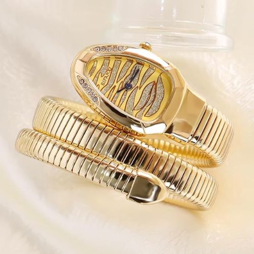 Women's Snake-Shaped Bracelet Watch