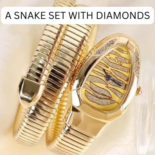 Women's Snake-Shaped Bracelet Watch